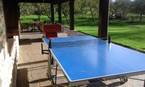 a blue ping pong table sitting on a patio at Kerizara Baserria in Ochandiano