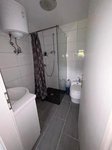 Koupelna v ubytování Ferienhaus Waldblick