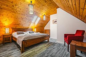 Letto o letti in una camera di Hotel Mikulášska Chata