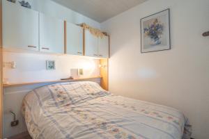 a bedroom with a bed in a room with cabinets at Les Eaux Vives 1 in Fleury +13 photos