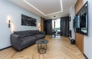 Televízia a/alebo spoločenská miestnosť v ubytovaní Luxury apartments GREAT