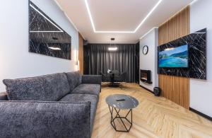 Televízia a/alebo spoločenská miestnosť v ubytovaní Luxury apartments GREAT