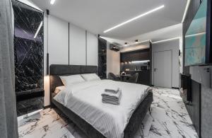 Posteľ alebo postele v izbe v ubytovaní Luxury apartments GREAT