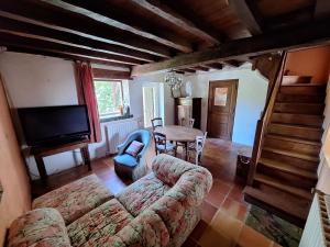 Μια τηλεόραση ή/και κέντρο ψυχαγωγίας στο Ferme du Soleillal & Sauna- Adult Only