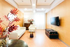 TV a/nebo společenská místnost v ubytování Hotel Excelsior Bari