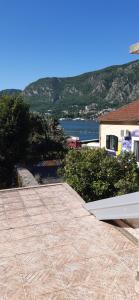 a view of the ocean from a roof of a house at APARTMAN Biser in Kotor +11 photos