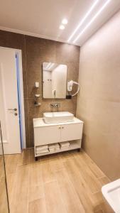 Koupelna v ubytování Sky Hotel Korce