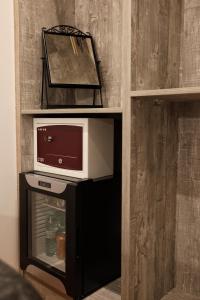 Dapur atau dapur kecil di Hostal Las Fuentes