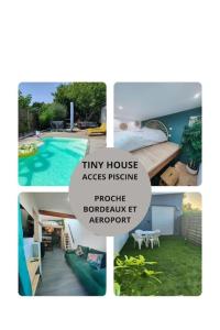 Bazén v ubytování Tiny House avec jardin et accès piscine chauffée nebo v jeho okolí