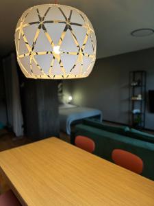 Area soggiorno di Little green studio in Maardu