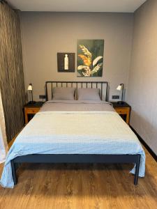 Letto o letti in una camera di Little green studio in Maardu