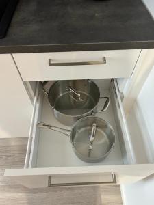 Dapur atau dapur kecil di Kyllikinsola 18 B4 Näppärä 29 neliöinen rivitaloyksiö 1-4 henkilöä
