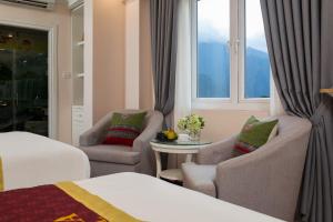 Posezení v ubytování Sapa Praha Hotel