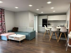Kuchyň nebo kuchyňský kout v ubytování Pärnu Lubja Apartments