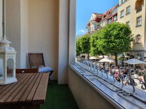 Balkón alebo terasa v ubytovaní Apartament Śliwka na Monte