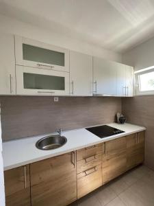 Kuchyň nebo kuchyňský kout v ubytování Starigrad Paklenica-Josipa apartmani