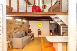 Χώρος καθιστικού στο Sol & Charme em Santa Teresa