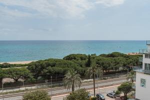 a view of the ocean from a building at Sea view apartments in Malgrat de Mar