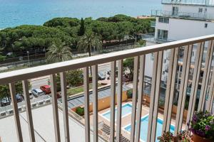 a view from the balcony of a building at Sea view apartments in Malgrat de Mar
