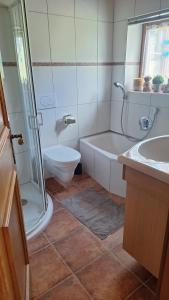 Ένα μπάνιο στο Apartment Unterhollenau