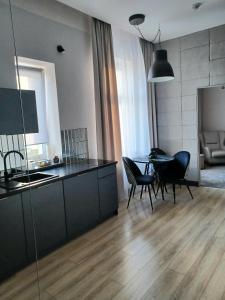 Kuchyňa alebo kuchynka v ubytovaní Apartamenty "BULWAR GORZOW"
