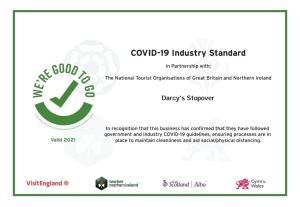 Certifikát, hodnocení, plakát nebo jiný dokument vystavený v ubytování Darcy's Stopover NITB Approved