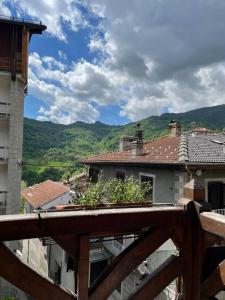 a view from the balcony of a house at Stone House Viù - Location Blue in Viù