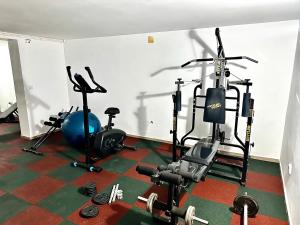 Fitness centrum a/nebo fitness zařízení v ubytování Casa Dima