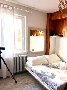 A bed or beds in a room at Gloria Holiday Home Bormio
