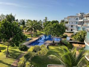an aerial view of a resort with a swimming pool at Beach Bliss in Trincomalee