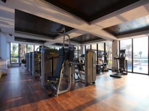Fitness centrum a/nebo fitness zařízení v ubytování Riyuegu Hotsprings Resort