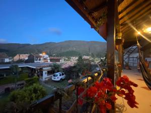a view from the balcony of a house at Casa Boyero de Berna Campestre in Villa de Leyva