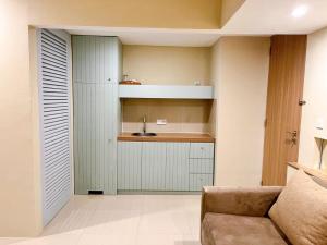 Kuchyň nebo kuchyňský kout v ubytování Astana Residence