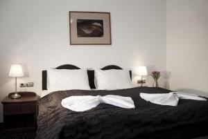 Postel nebo postele na pokoji v ubytování Hotel Zámek Velká Bystřice