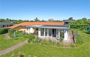 an aerial view of a house with a garden at Nice Home In Roskilde With Wifi in Roskilde