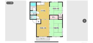 a floor plan of a house at Azumi Relax Lodge 2 in Azumino
