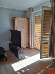Telewizja i/lub zestaw kina domowego w obiekcie Comfortable Apartment close to Spodek