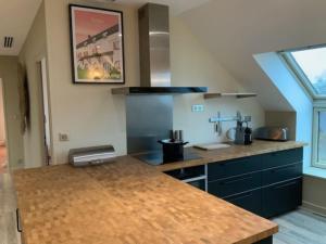 Kuchyň nebo kuchyňský kout v ubytování Appartement spacieux au domaine