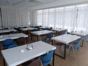 Restaurace v ubytování GreenTree Inn Bozhou Qiaocheng District Bowu Industrial Park Business Hotel