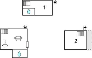 The floor plan of Amazing Home In Mazzolla With Wifi