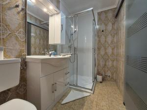 Koupelna v ubytování Hotel Garni Hutter