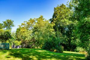 a lush green field with trees in a park at Penbontbren Luxury Bed and Breakfast in Aberporth