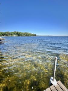 a view of the water from a dock at PLACYD PINES LIMIT 8 cottage in North Sebago