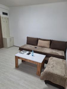 a living room with a couch and a coffee table at Apartmani Srećko in Žabljak
