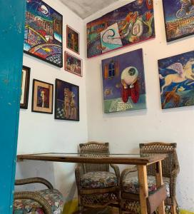 Posezení v ubytování Art Hostel Casa Chaman