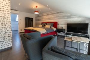Televiisor ja/või meelelahutuskeskus majutusasutuses B&B De Vlierbeek