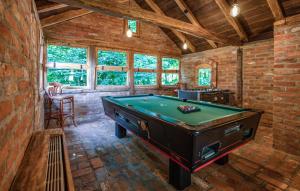 a room with a pool table in a building at Nice Home In Brestovac With Sauna in Novo Zvecevo +29 photos