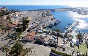 an aerial view of a harbor with boats in the water at Cozy Apartment In Torrevieja in Torrevieja