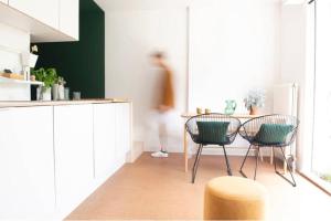 Kuchyň nebo kuchyňský kout v ubytování Studio design - Terrasse- Vannes