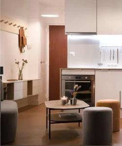 Kuchyň nebo kuchyňský kout v ubytování Studio design - Terrasse- Vannes